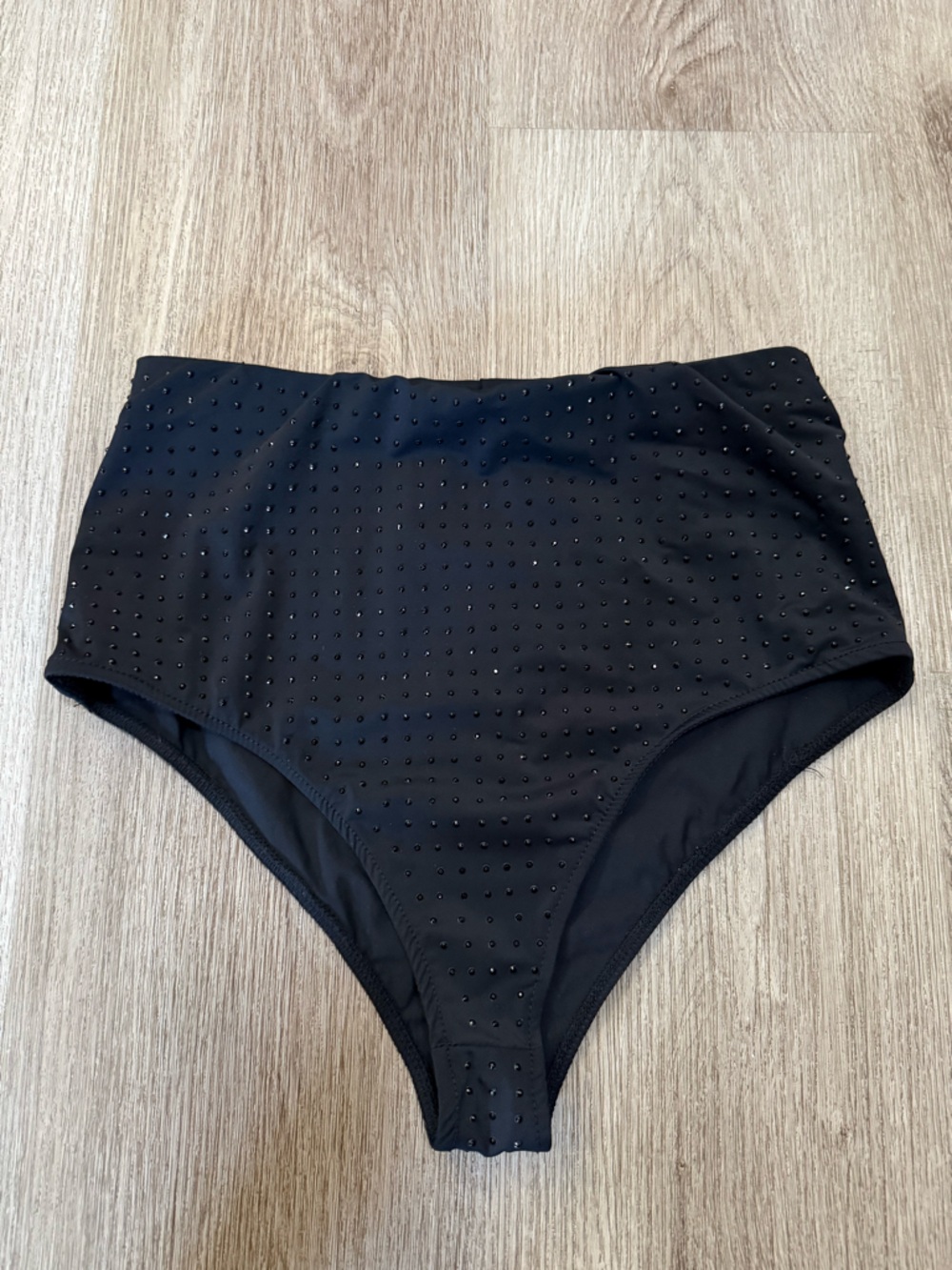ZARA Black Studded High-Waist Festival Bottoms – Size S